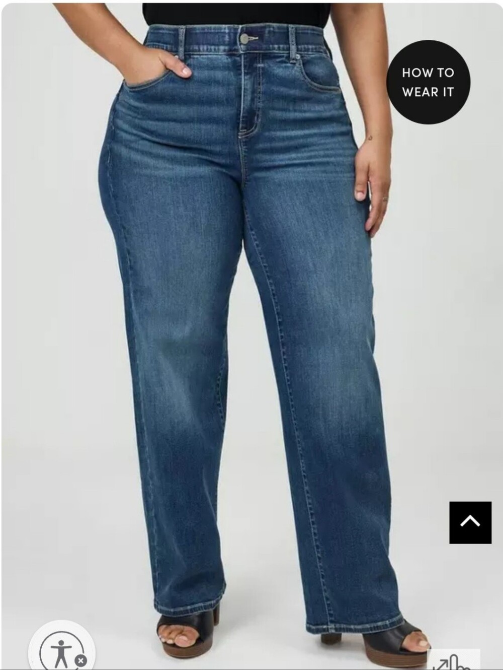 NWOT Torrid Bombshell High Rise Wide Leg Jeans Size 20R Medium Wash Baggy